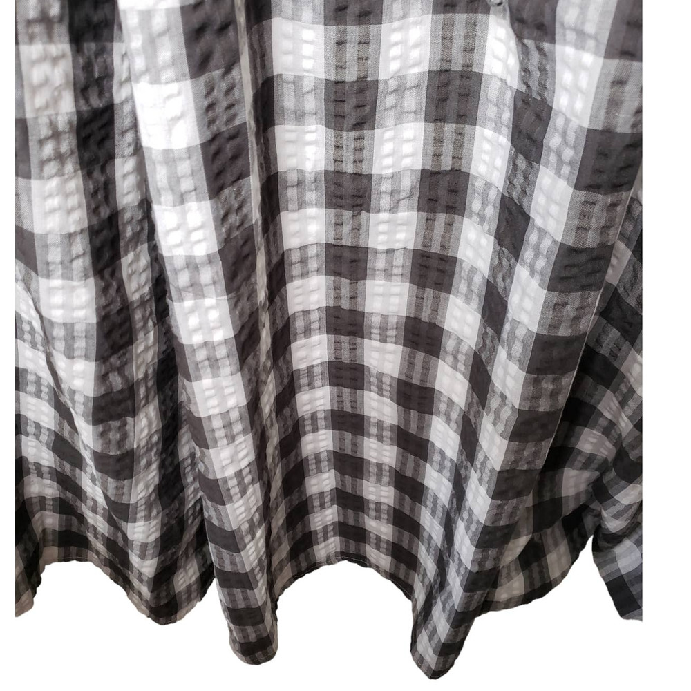 Torrid Peasant Midi Seersucker Gingham Midi Dress - Picture 5 of 10